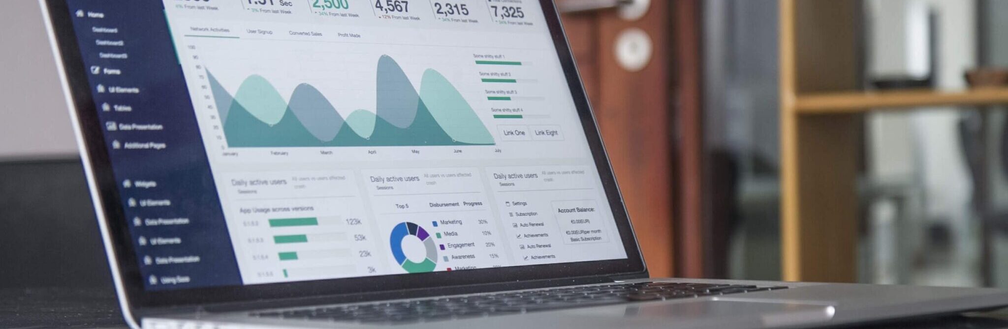 laptop showing performance metrics